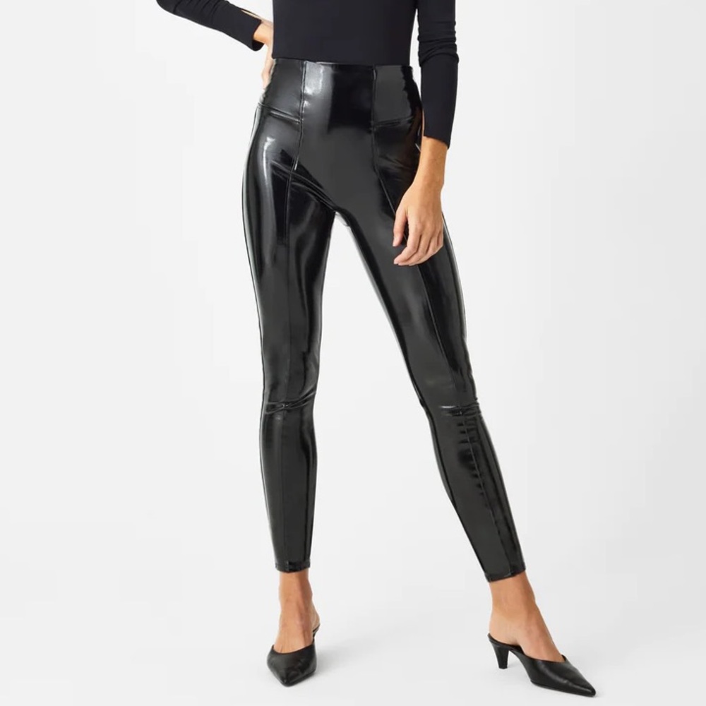 Spanx patent leather leggings